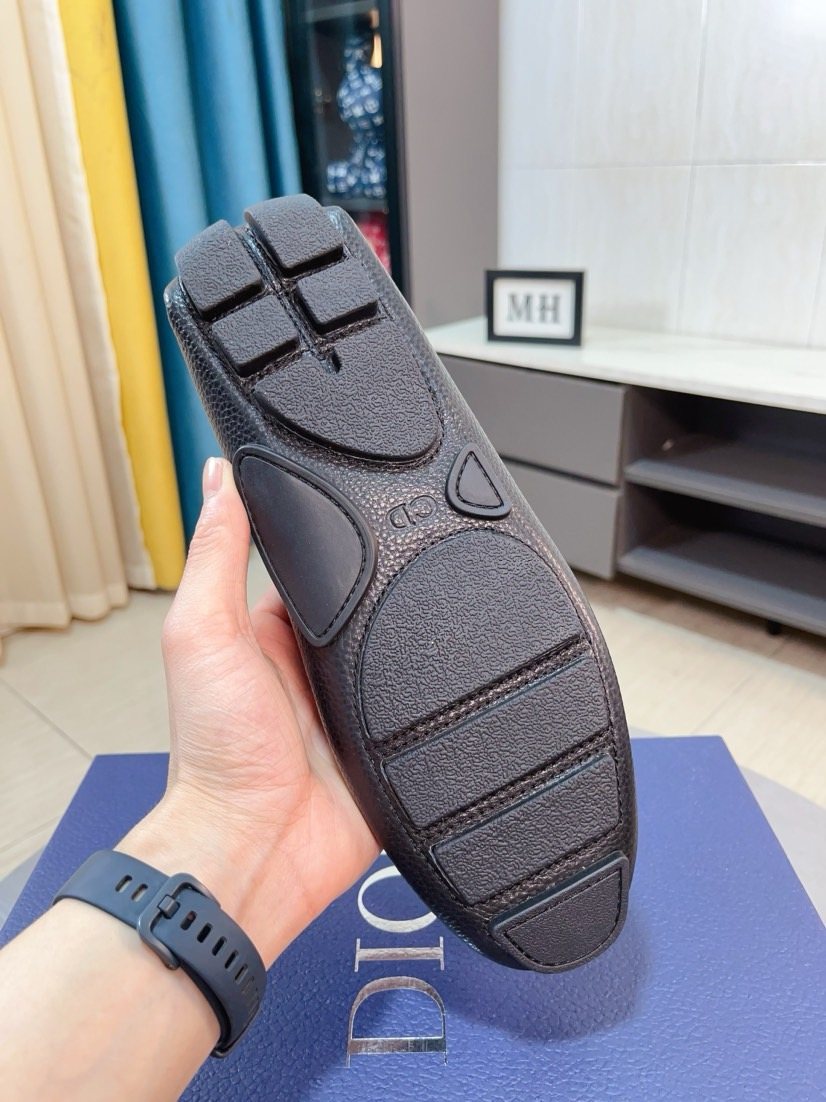 Dark Gray Pebbled Hardware Loafers