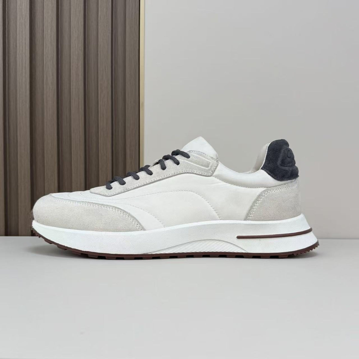 Loro Piana Men's Contrast Lace-Up Sneakers