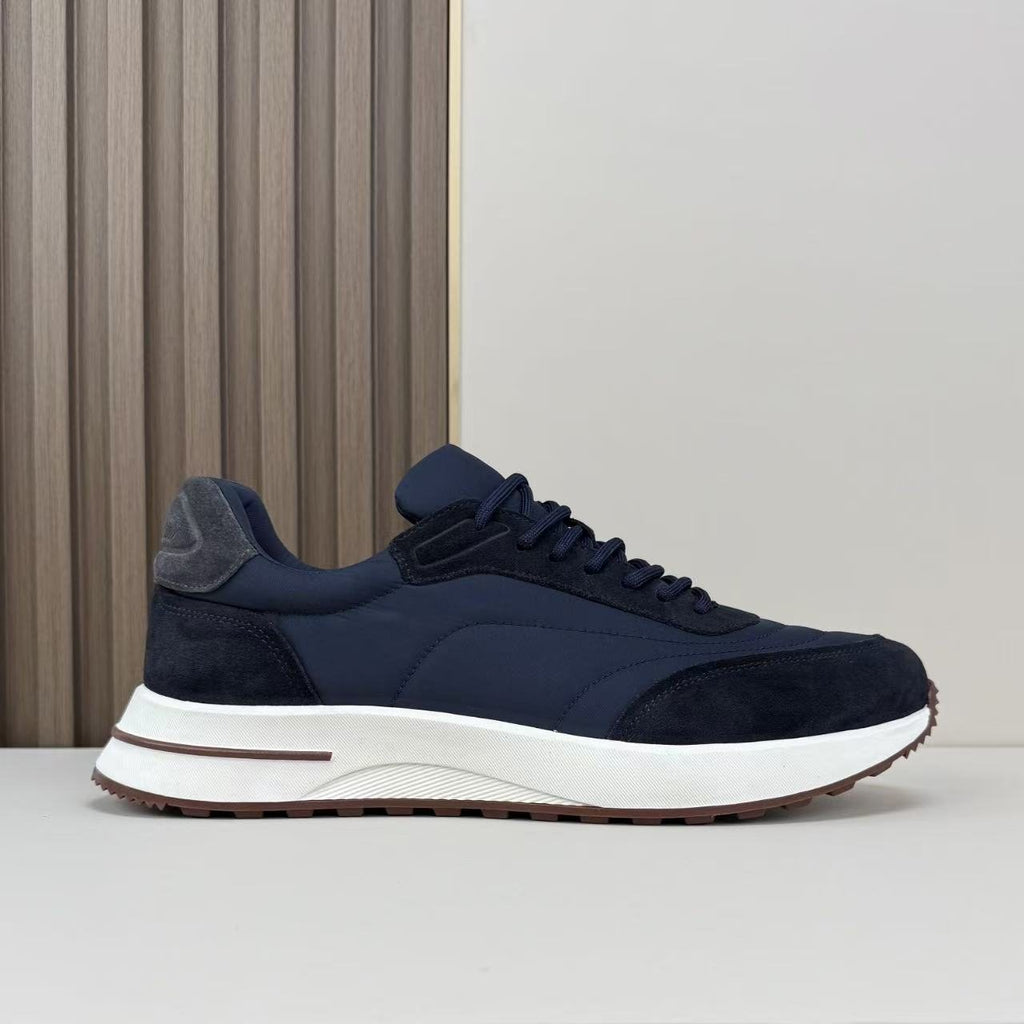 Loro Piana Men's Contrast Lace-Up Sneakers