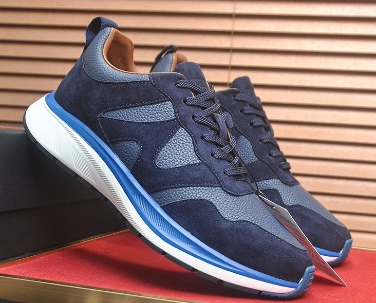 Zegna Men's Low-Top Panel Sneakers