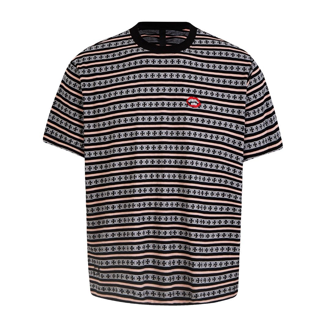 Chrome Hearts Striped Jacquard Knit T-Shirt