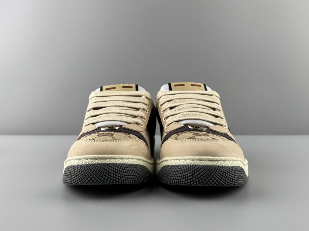 Gucci Beige Web Stripe Sneakers