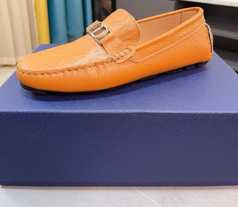 Dior Men’s Textured Moc-Toe Loafers