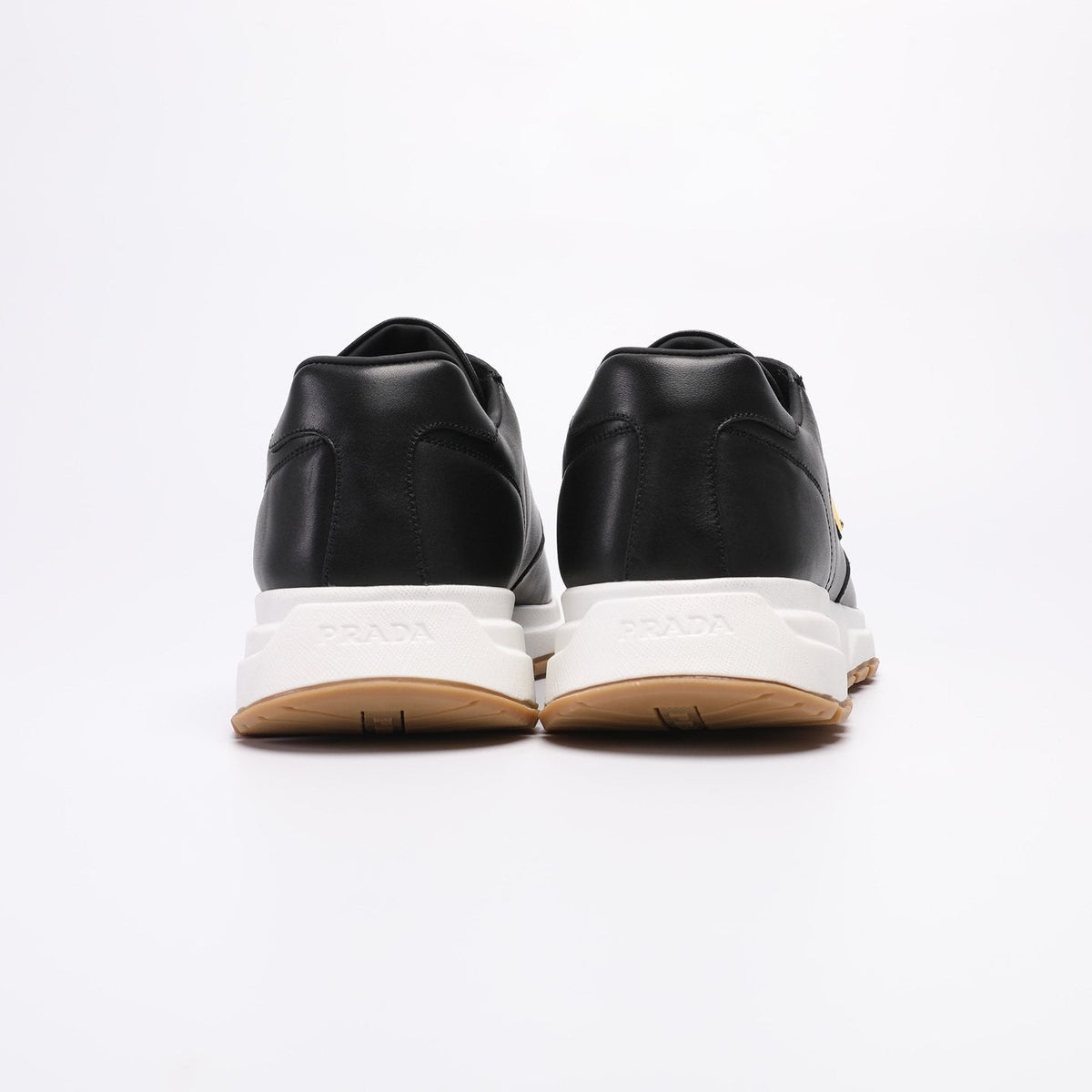 Prada Men's Triangle Badge Low-Top Sneakers - Leather Lining