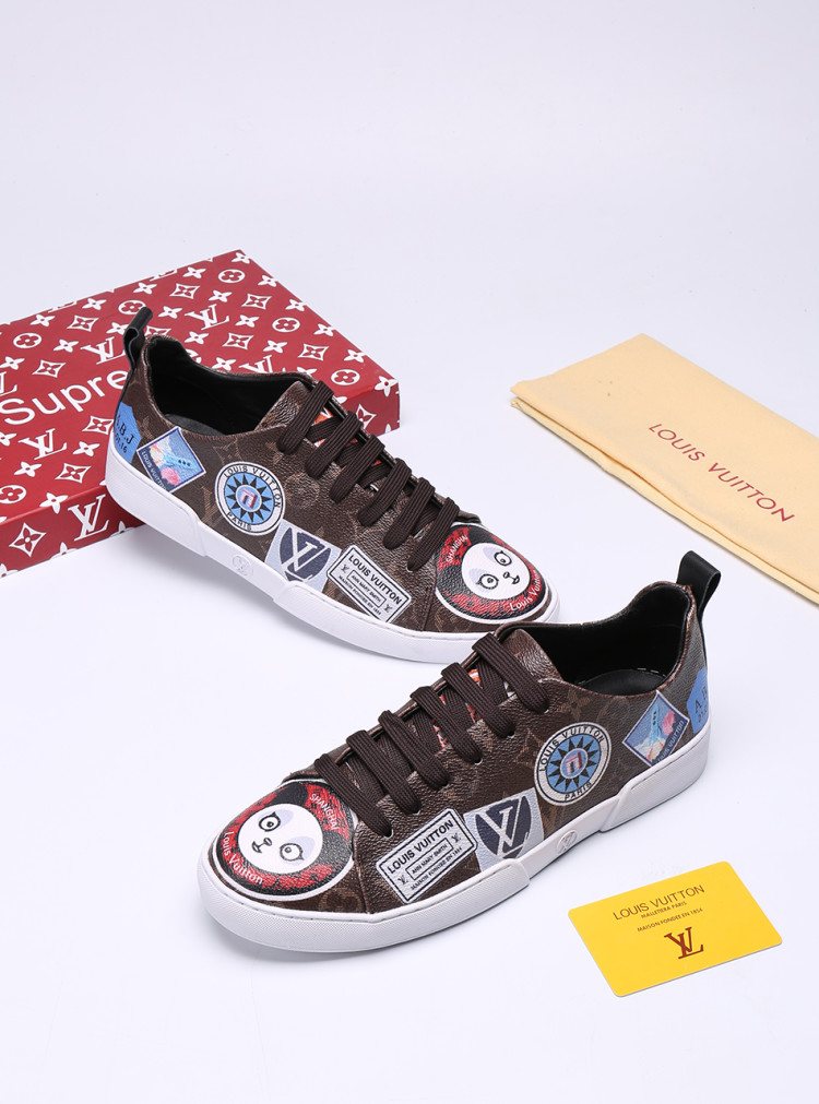 Louis Vuitton Black Graphic Low-Top Sneakers