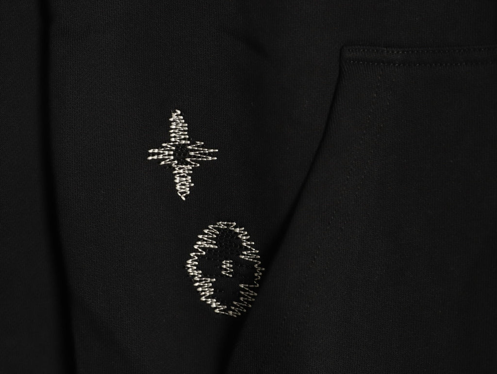 Louis Vuitton Sketch-Style Monogram Zip Hoodie - Black