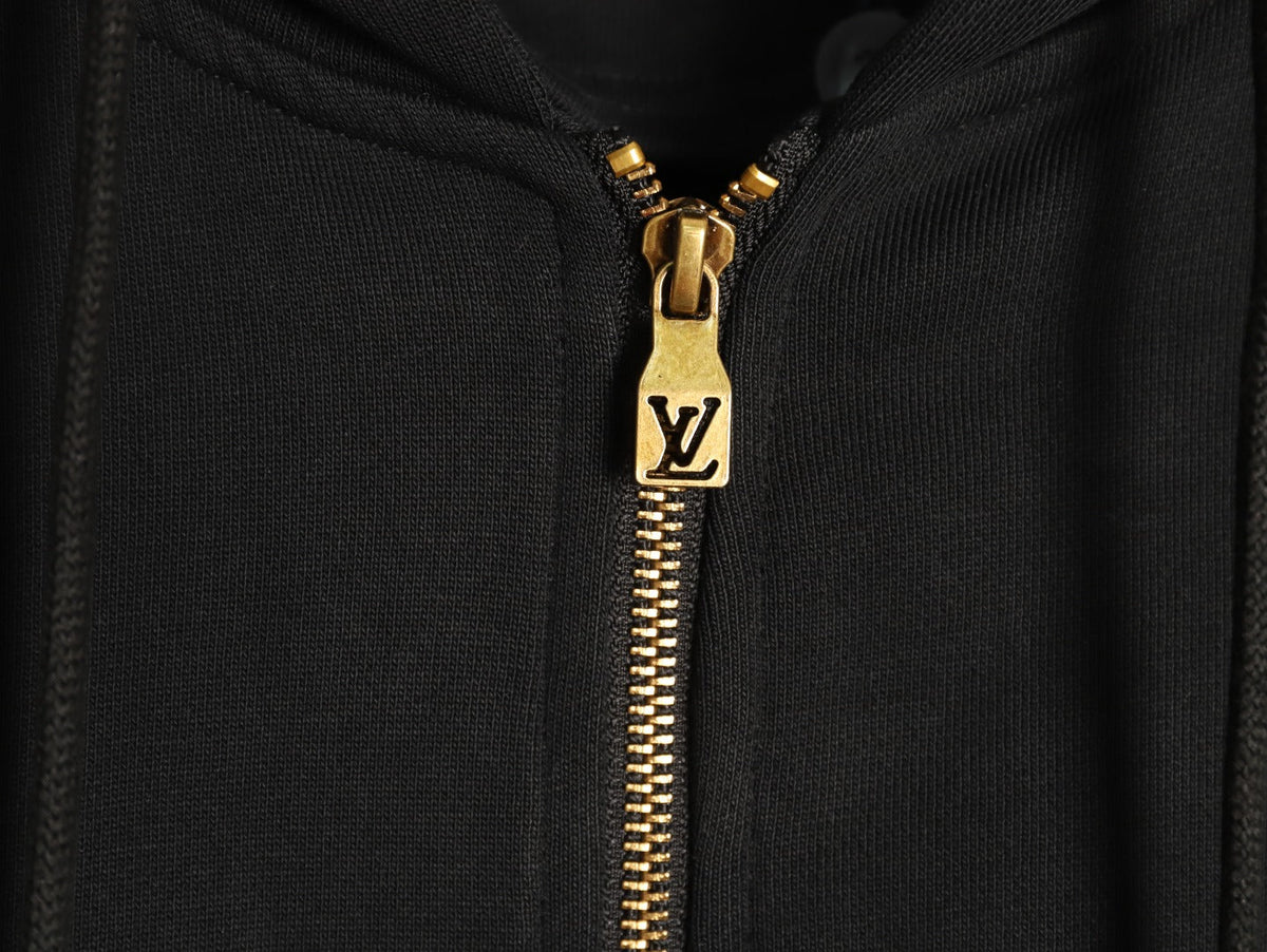 Louis Vuitton Sketch-Style Monogram Zip Hoodie - Black