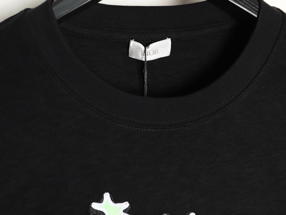 Dior 47 Gradient-Style Lettering Short-Sleeve T-Shirt - Black